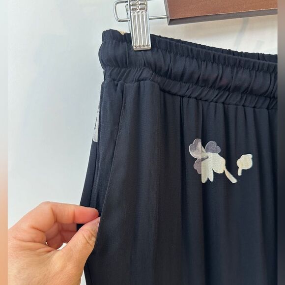 Ganni Floral Pant Lorita Georgette Sheer Size 8 - Picture 7 of 11